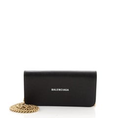 Balenciaga Everyday Continental Wallet on Chain Leather