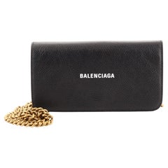 Balenciaga Everyday Continental Wallet on Chain Leather