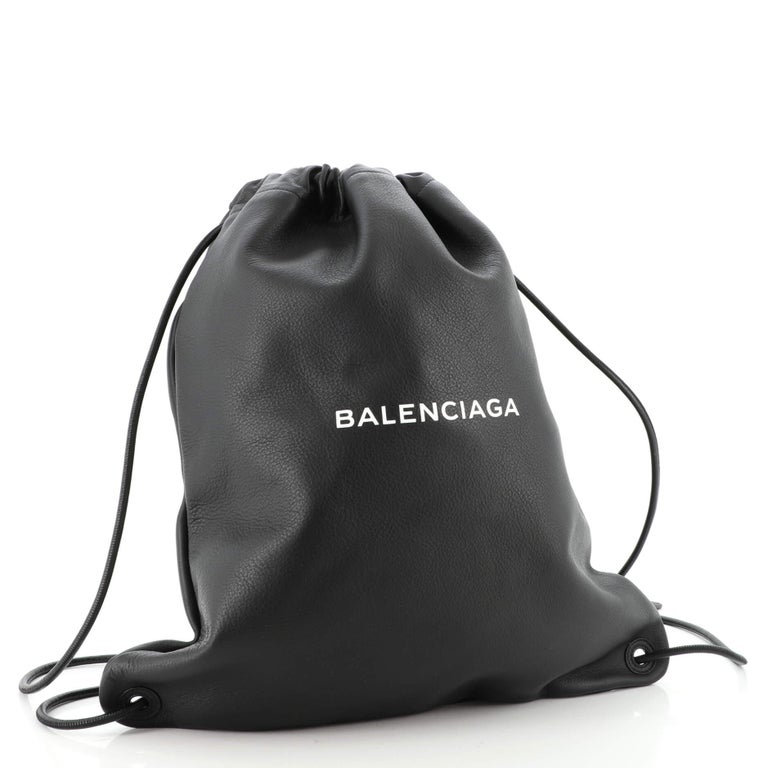 Balenciaga Everyday Drawstring Backpack Leather at 1stDibs