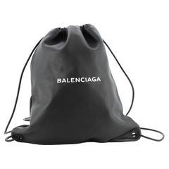 Used Balenciaga Everyday Drawstring Backpack Leather