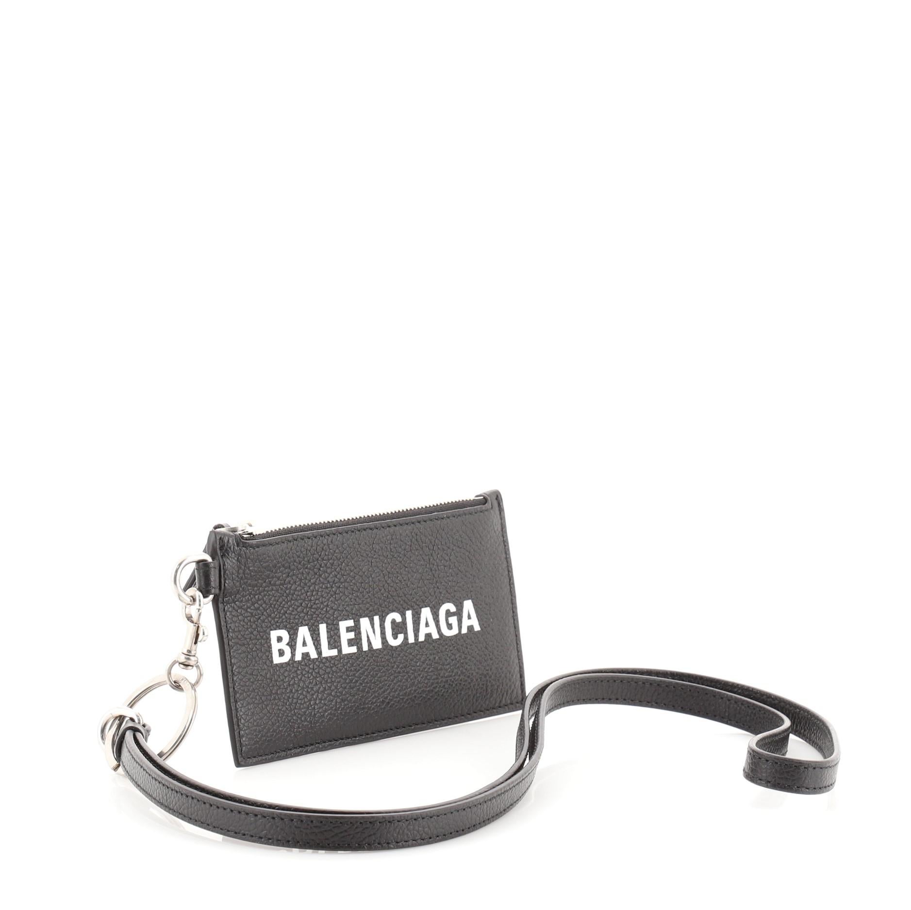 Balenciaga Everyday Lanyard Card Holder
Black

Condition Details: Indentations on rear, scratches on hardware.

49907MSC

Height 2.5