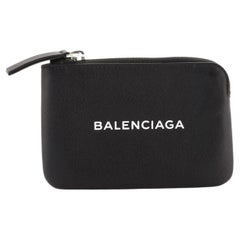 Balenciaga Everyday Logo Pouch Printed Leather Small Balenciaga Everyday Logo Pouch Printed Leather Small