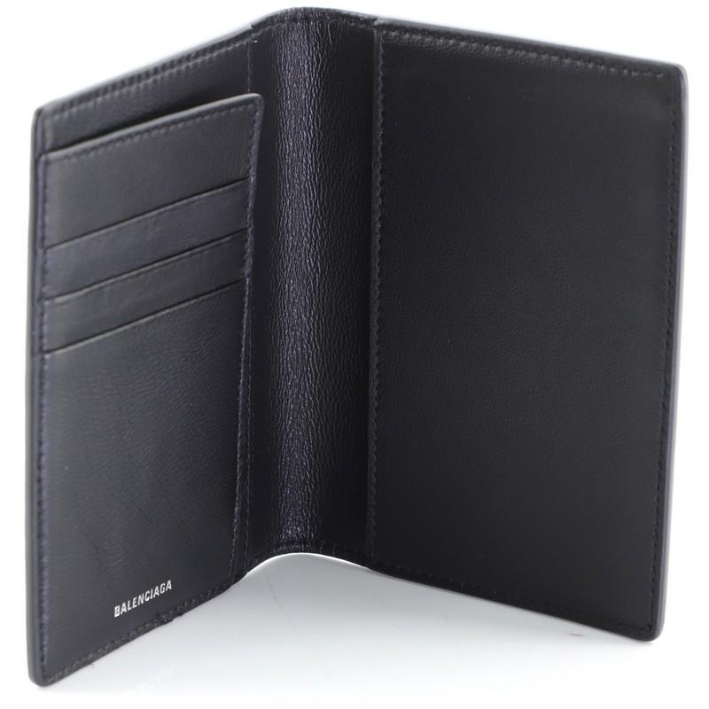 Black Balenciaga Everyday Passport Holder Leather