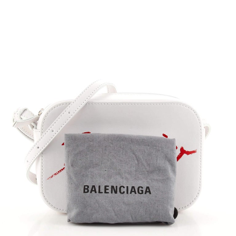 Balenciaga Everyday Camera Bag Monogram Printed Leather XS at 1stDibs