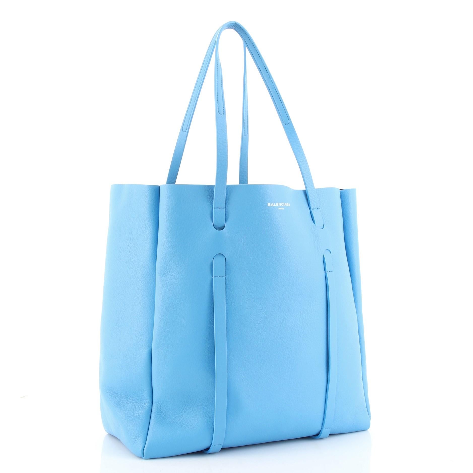 Balenciaga Everyday Tote Leder klein (Blau)