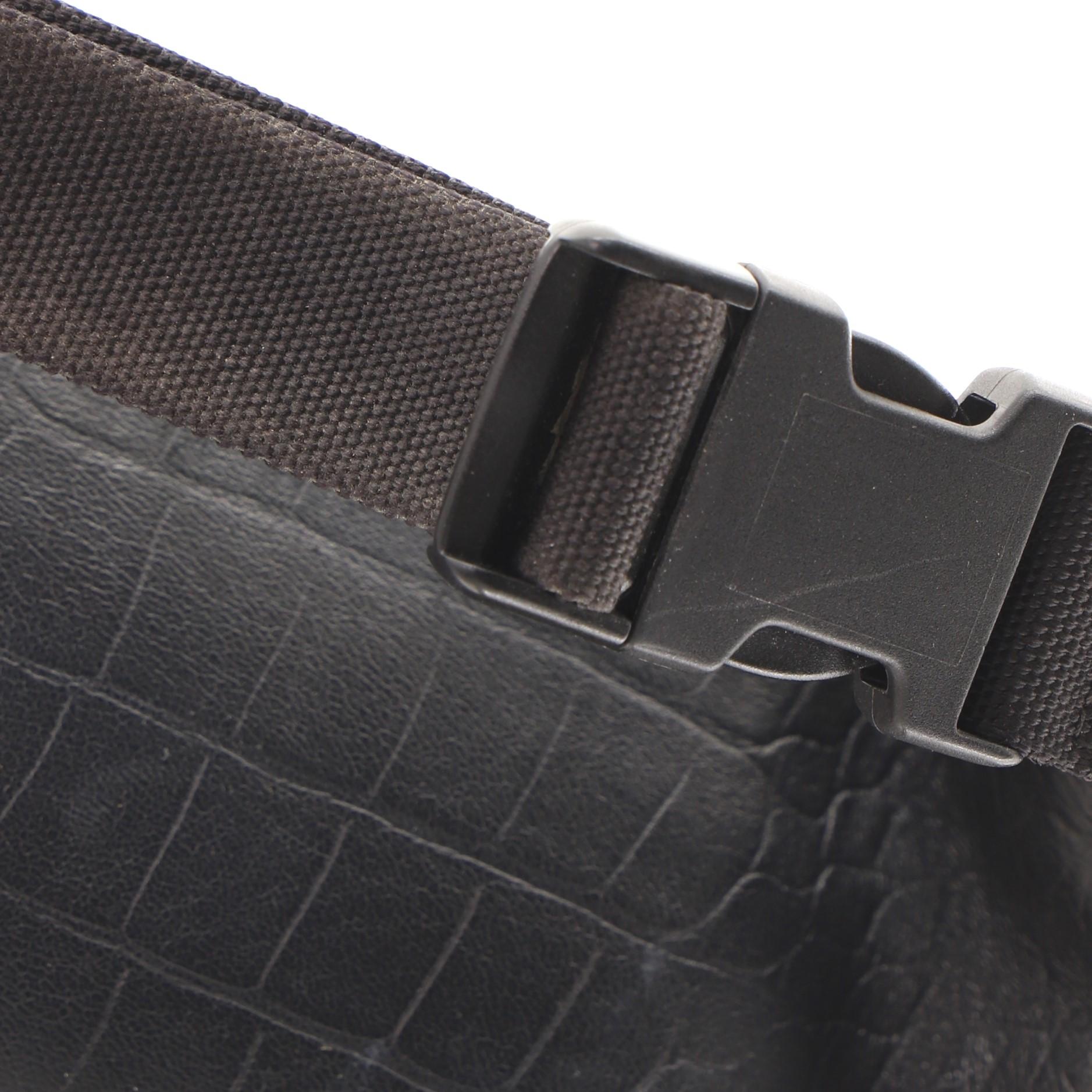 Balenciaga Everyday Waist Bag Crocodile Embossed Leather 1