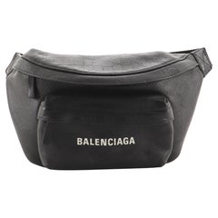 Balenciaga Everyday Waist Bag Crocodile Embossed Leather