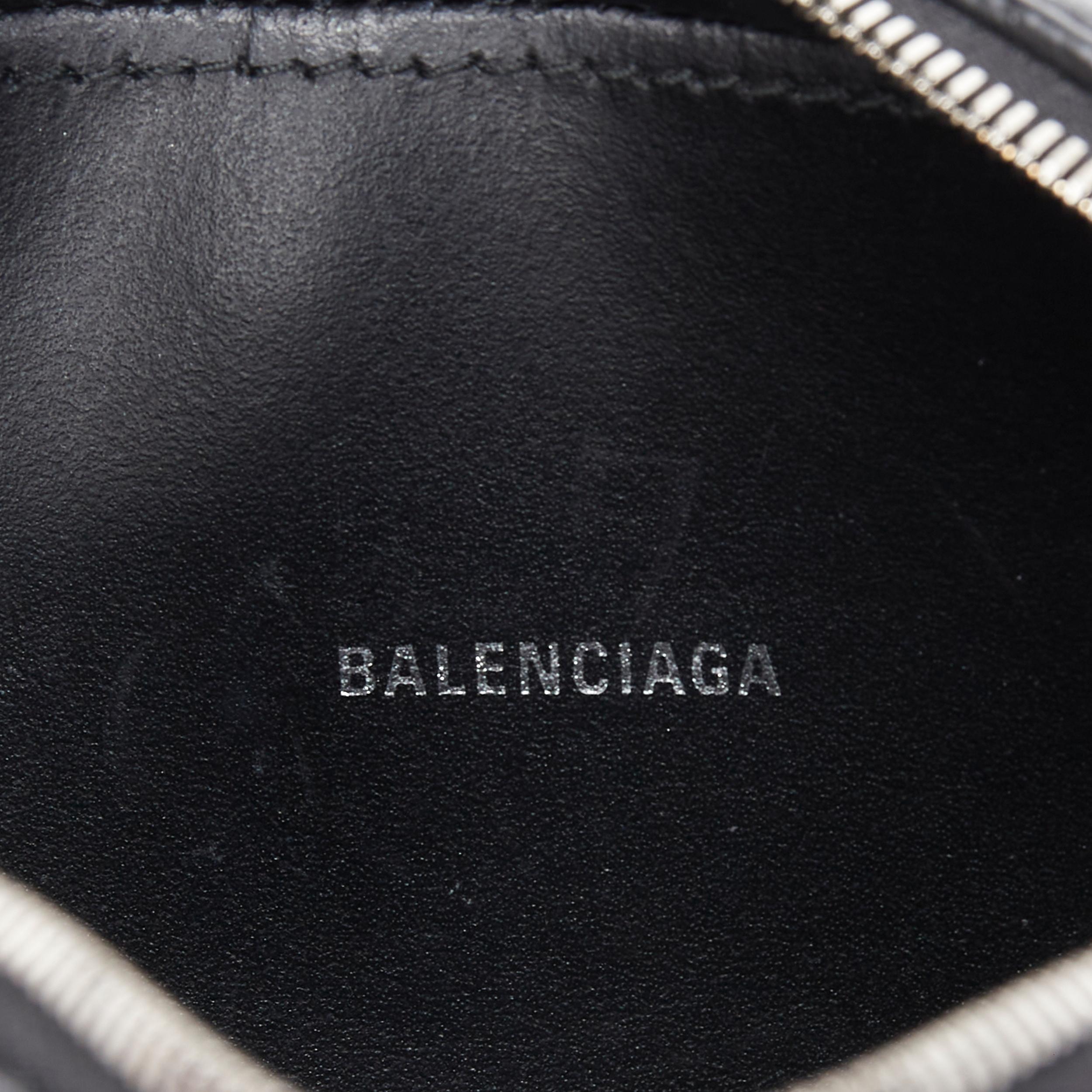 BALENCIAGA Everyday XS Demna black multi logo print small crossbody camera bag 3