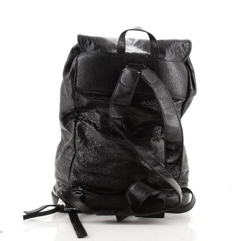 Balenciaga Expandable Classic Zip Traveler Backpack Leather Medium at