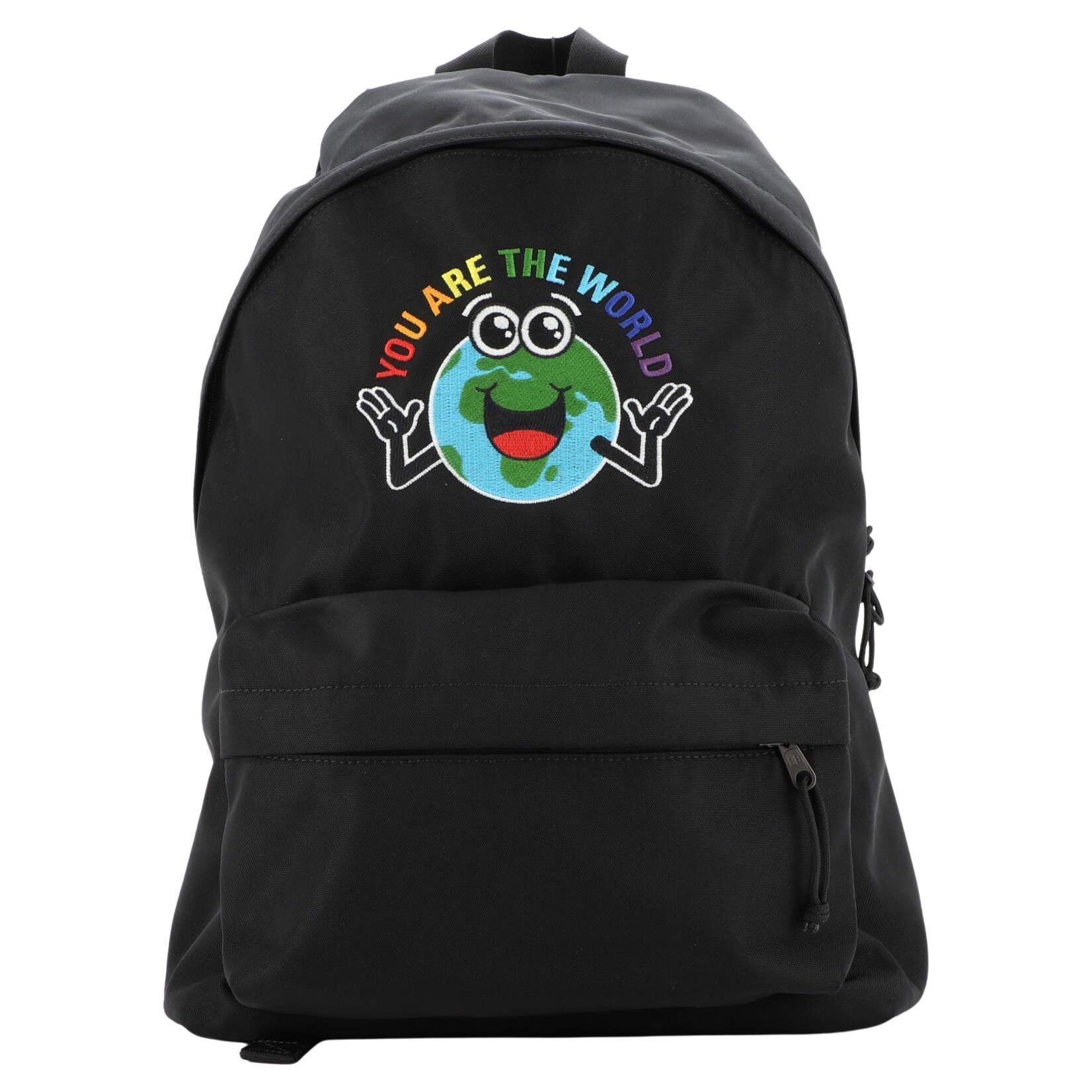 Balenciaga Everyday Backpack Printed Faux Fur Small at 1stDibs