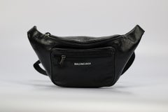 Balenciaga Explorer Crackled Leather Belt Bag