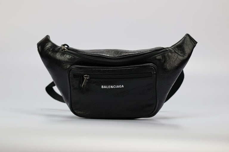 Balenciaga Explorer Crackled Leather Belt Bag For Sale at 1stDibs | balenciaga  explorer belt bag