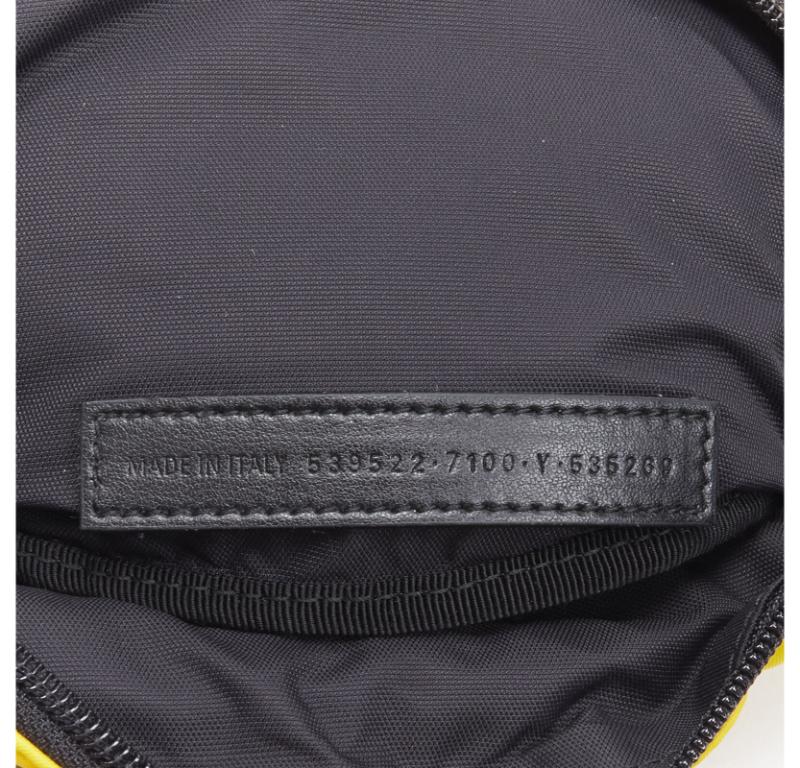 BALENCIAGA Explorer Double Pack Sharp WFP yellow nylon crossbody waist bag For Sale 6