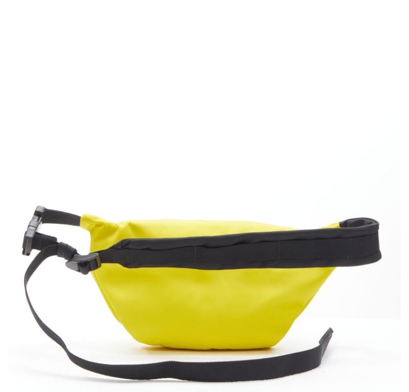 BALENCIAGA Explorer Double Pack Sharp WFP yellow nylon crossbody waist bag In Excellent Condition For Sale In Hong Kong, NT