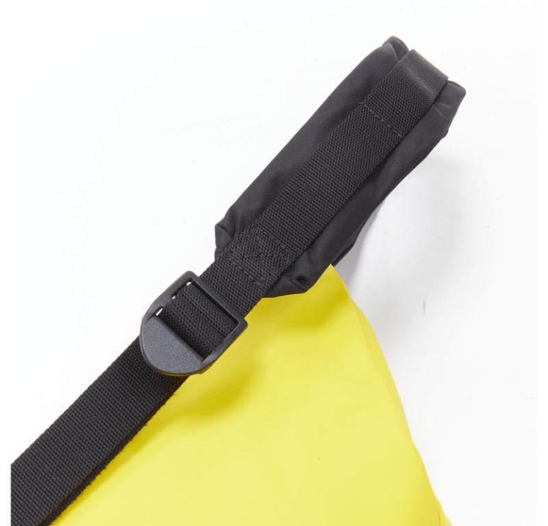 BALENCIAGA Explorer Double Pack Sharp WFP yellow nylon crossbody waist bag For Sale 4