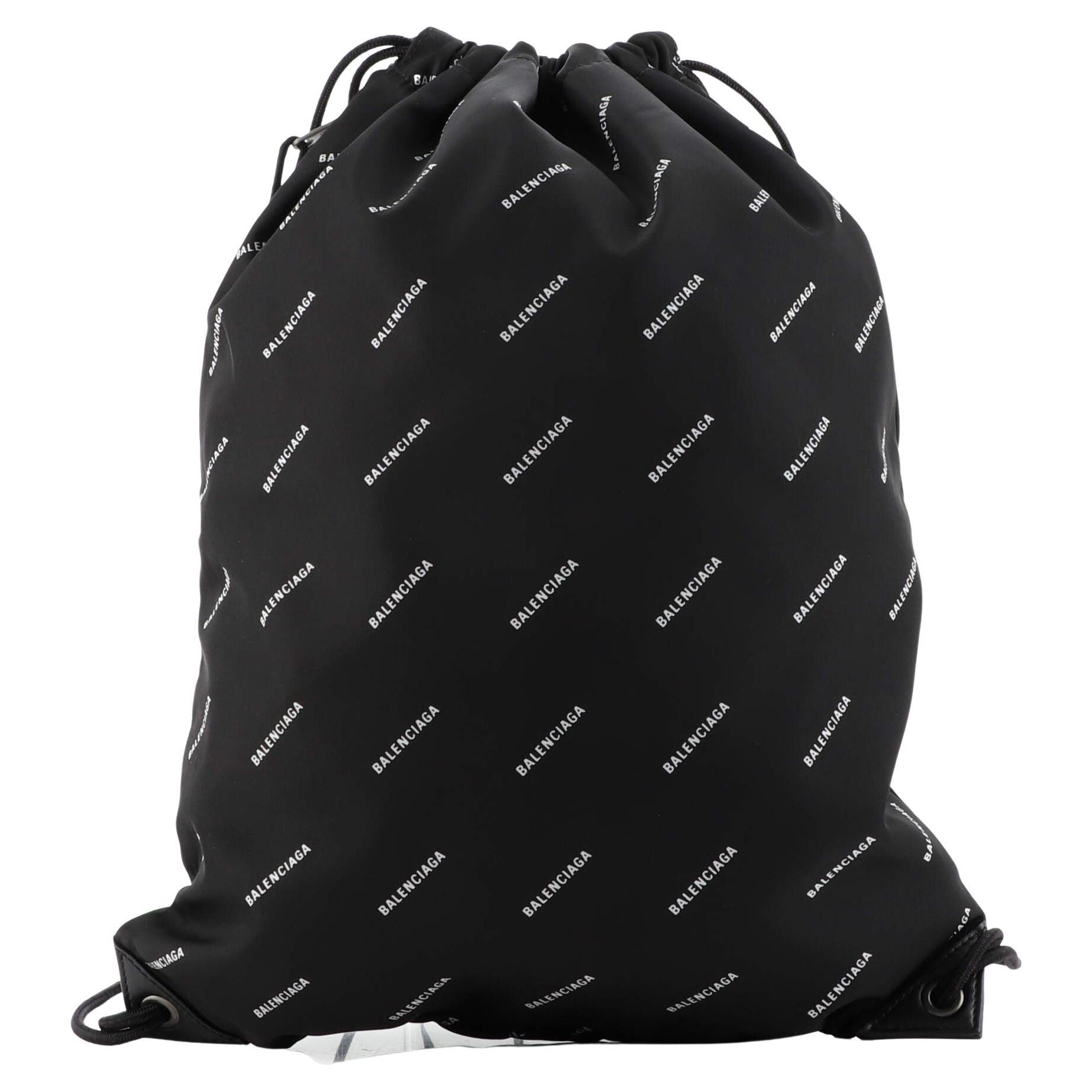 Balenciaga Explorer Drawstring Backpack Printed Nylon Medium For Sale at  1stDibs