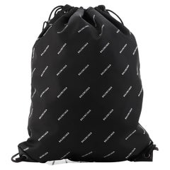 Balenciaga Explorer Drawstring Backpack Printed Nylon Medium