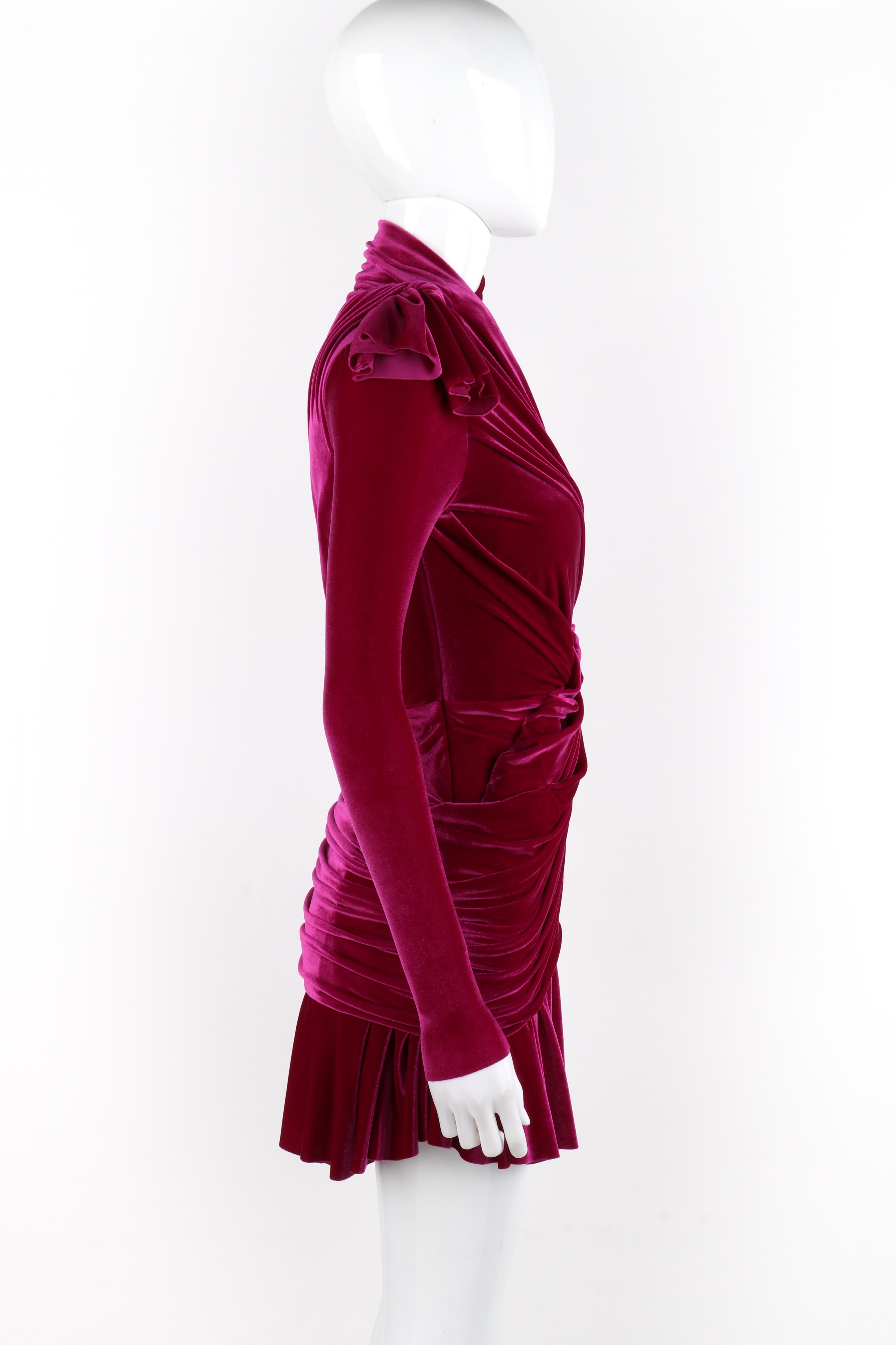 balenciaga pink velvet dress