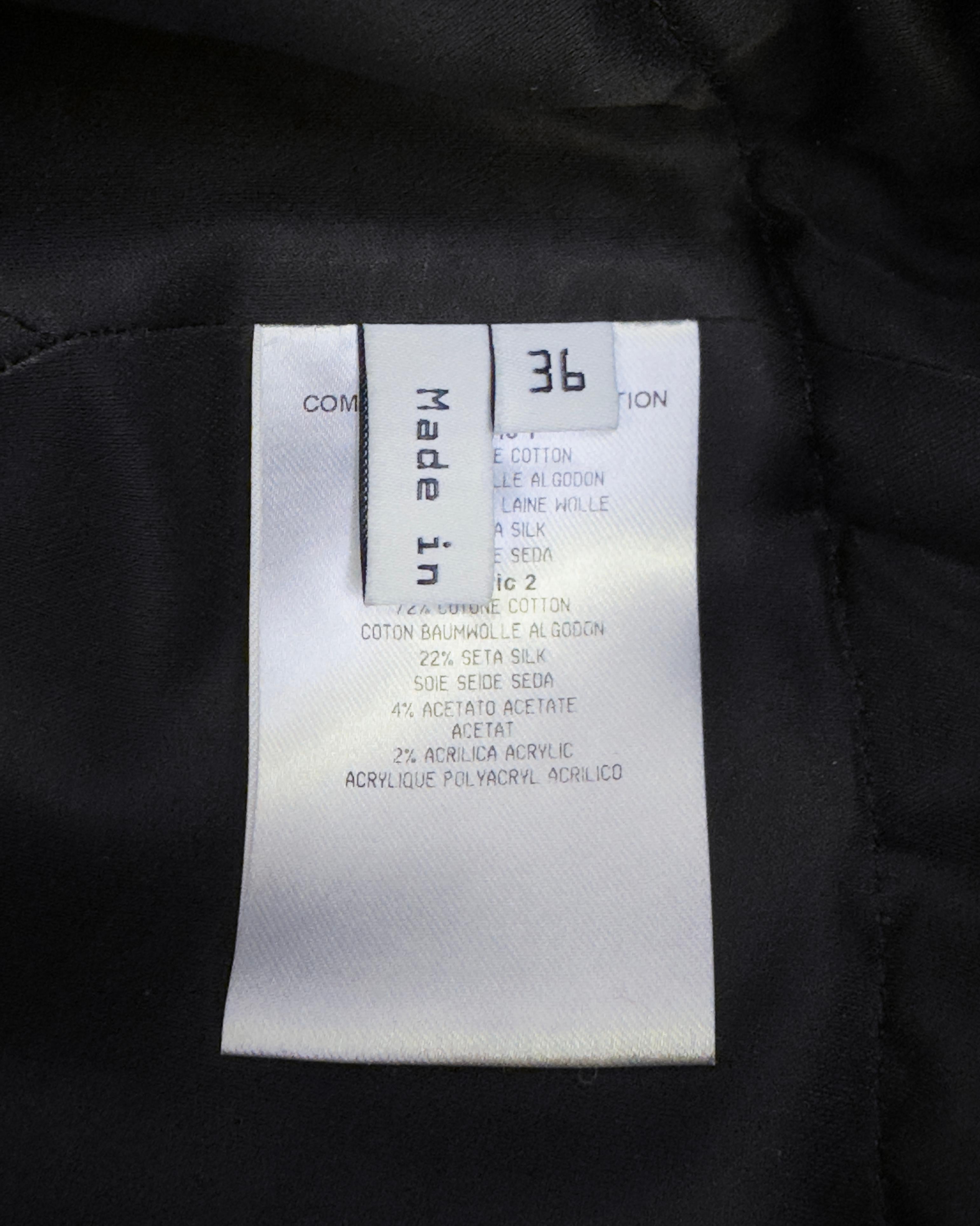 Balenciaga Automne 2006 - Veste en brocart noir avec péplum exagéré en vente 5