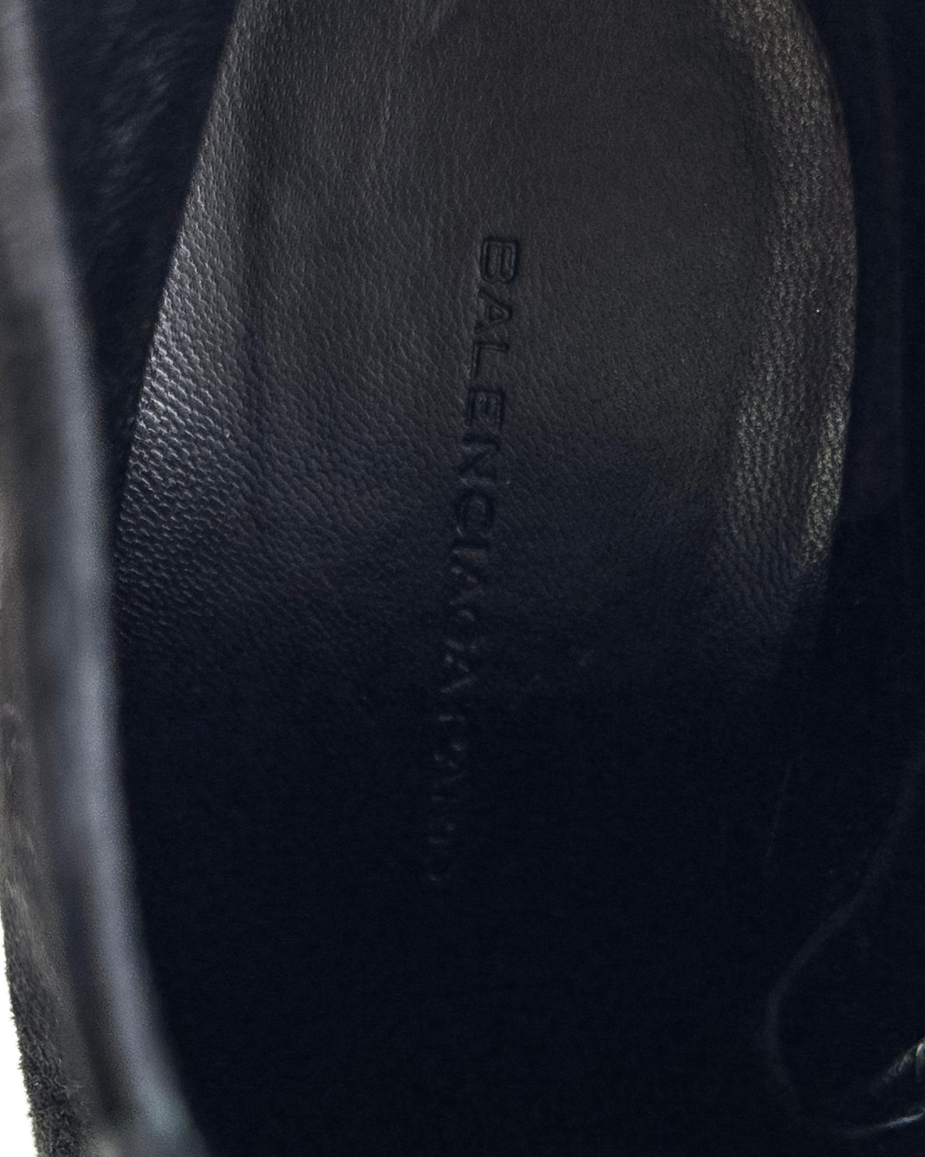 Balenciaga Fall 2006 RUNWAY by Nicolas Ghesquière Black Harness Ankle Boots 7