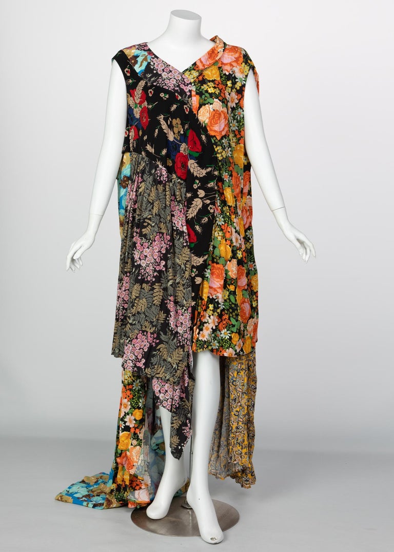 balenciaga floral backless dress Fall 2016 Print High-Low Gown Look #30 For Sale at 1stDibs Color:denim dark wash the perfect spring baby 68% Silk Included-JS