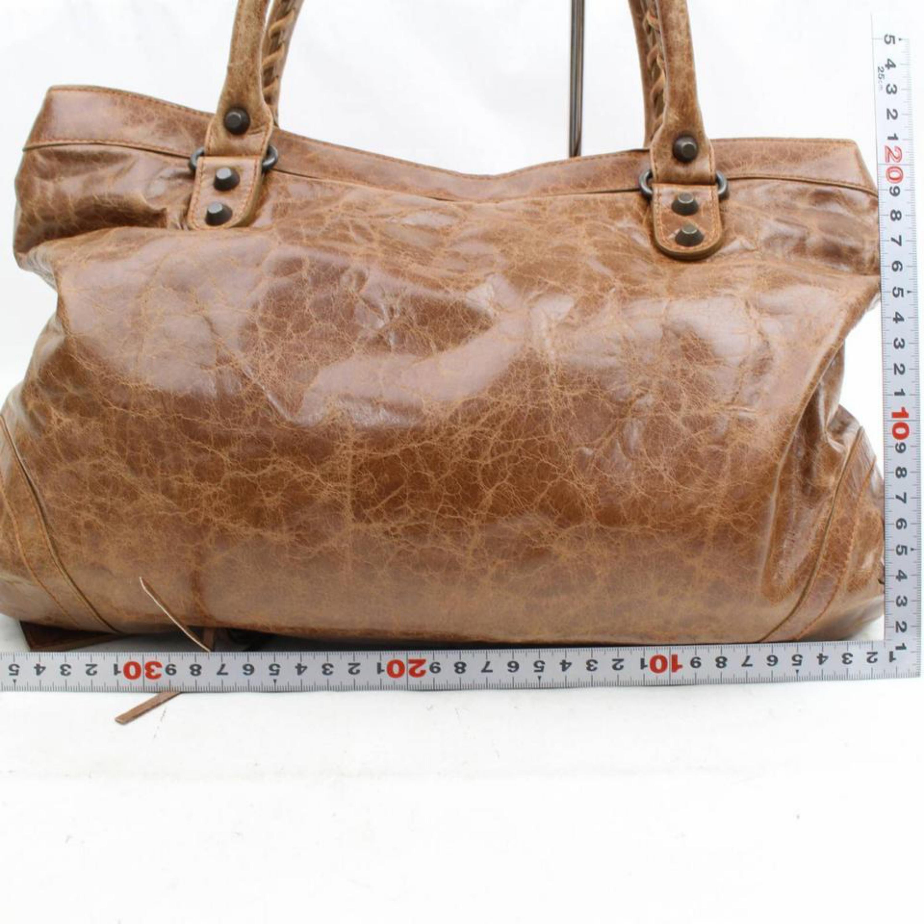 Balenciaga First 2way 867997 Brown Leather Shoulder Bag For Sale 1
