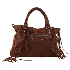 Balenciaga First Classic Nieten Tasche Wildleder