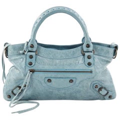 Balenciaga First Classic Studs Handbag Leather