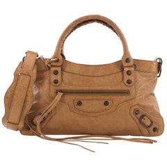 Balenciaga First Classic Studs Handbag Leather