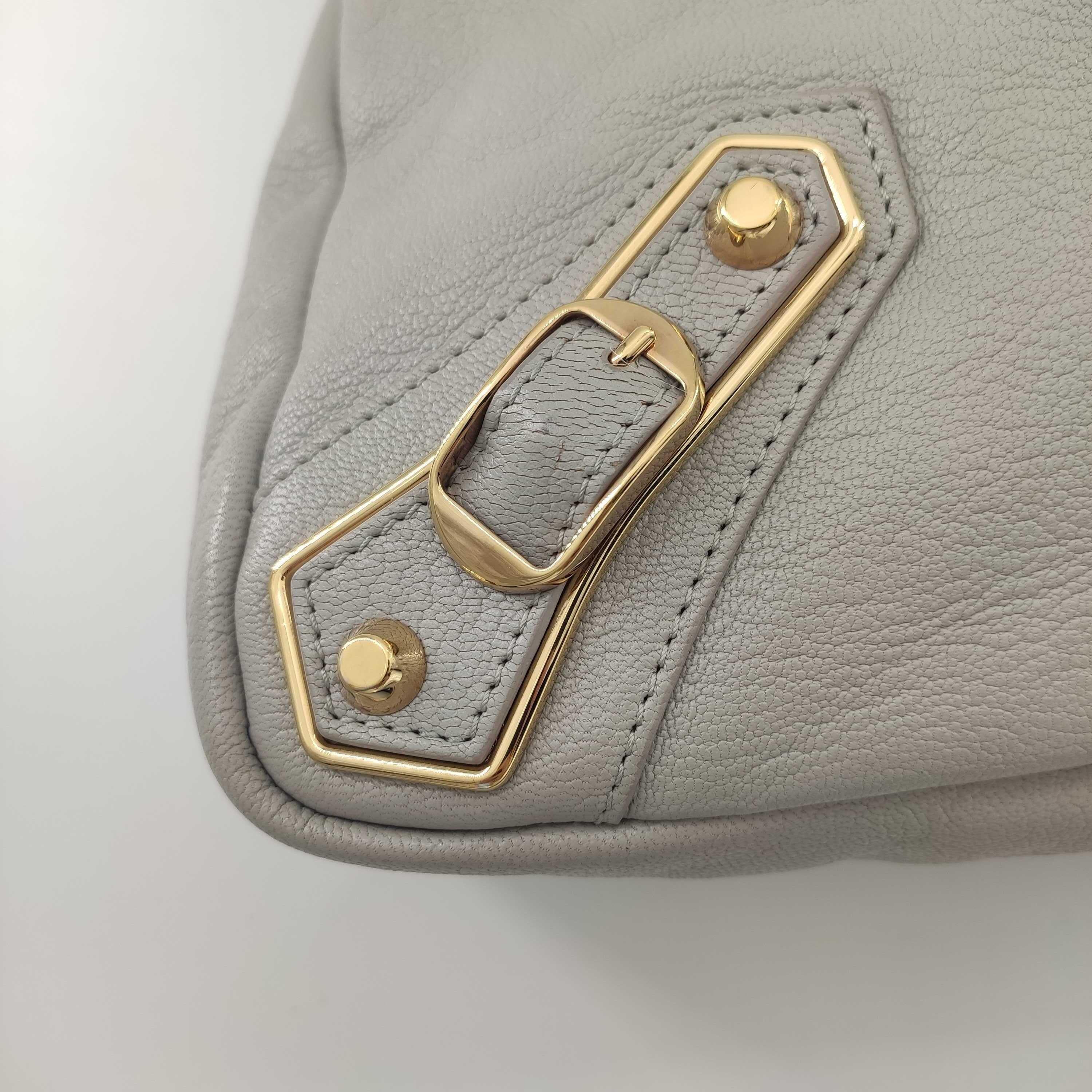 BALENCIAGA First Shoulder bag in Beige Leather 4