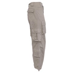 Balenciaga Flared Cargo Pants in Beige Cotton