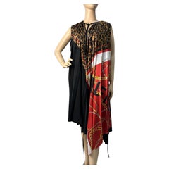 BALENCIAGA - Robe à foulard imprimé floral et logo en multicolore