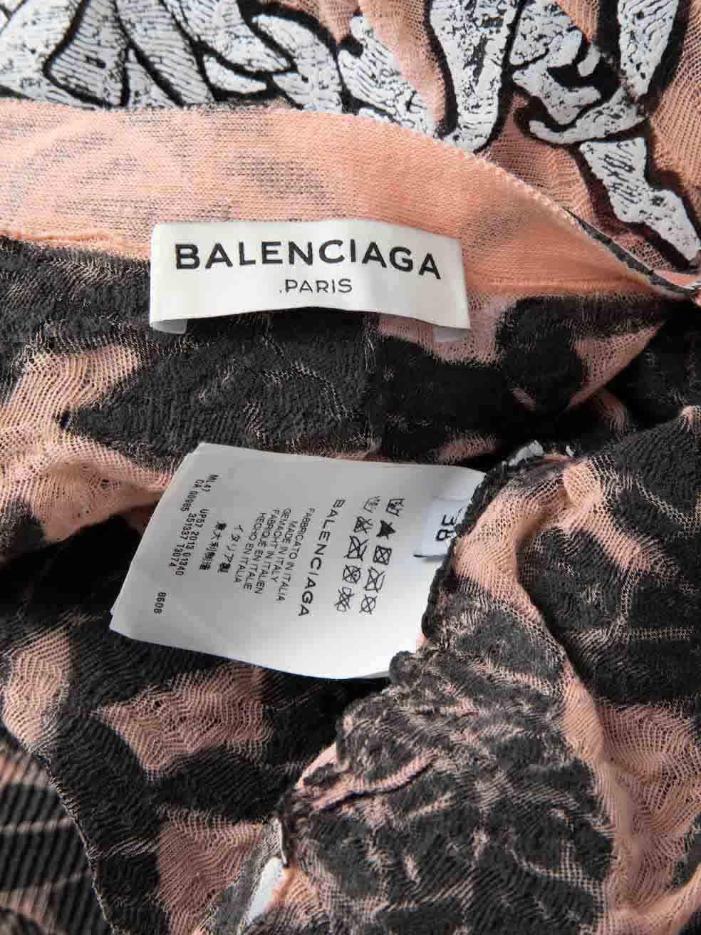 Balenciaga Floral Print Knit Cropped Cardigan Size M 1
