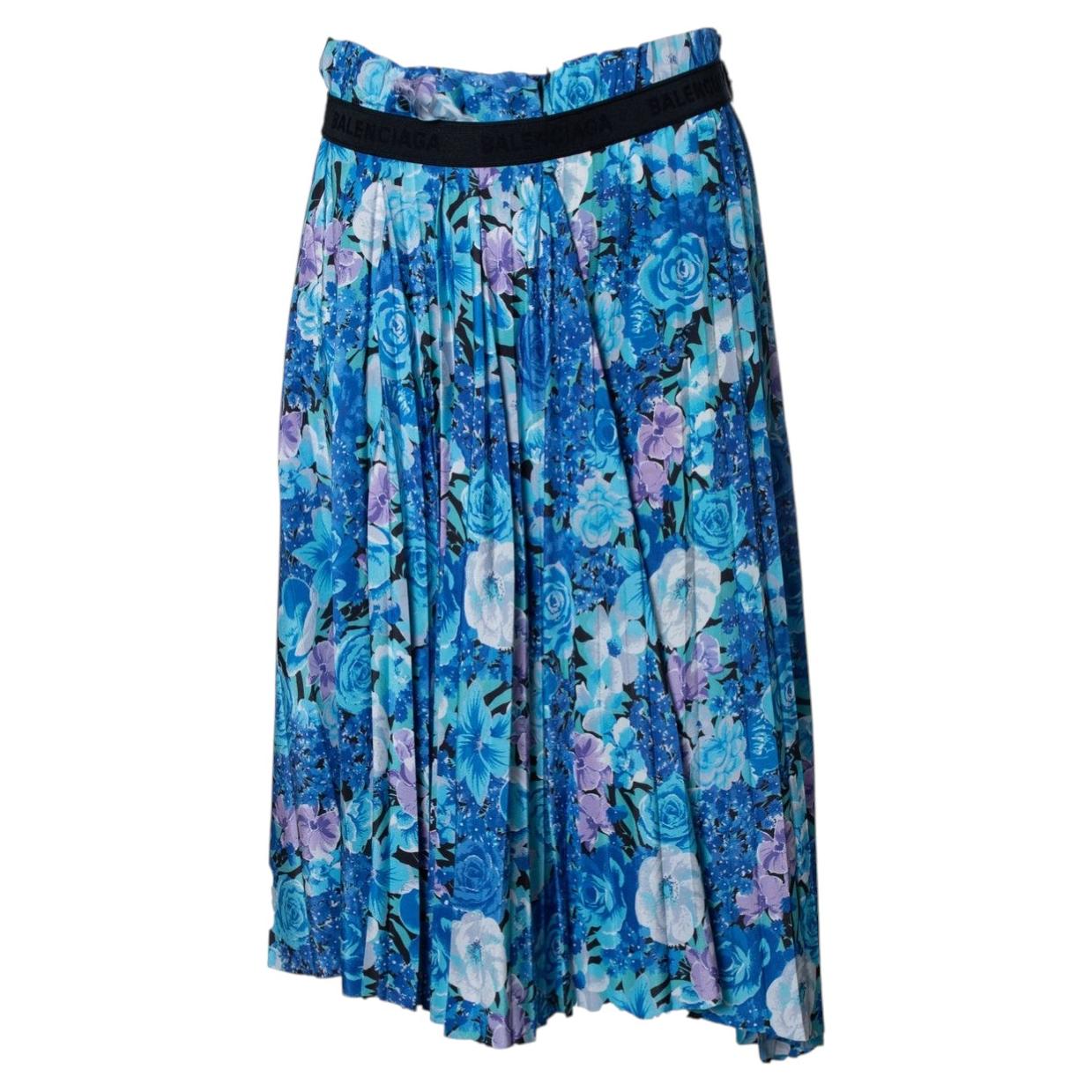 Balenciaga, floral printed pleated midi skirt