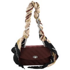 Balenciaga Foulard BB Chain Round Shoulder Bag Quilted Jacquard Small