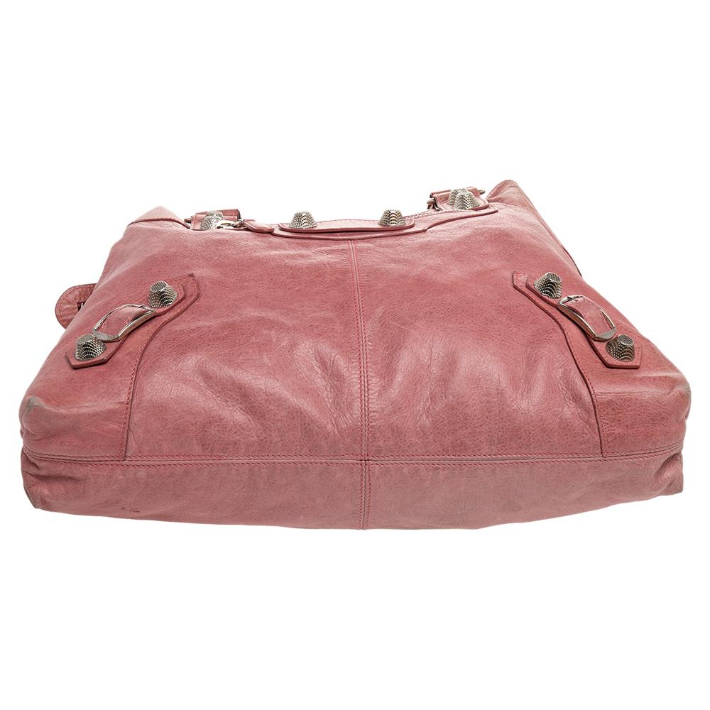 Pink Balenciaga Framboise Leather GSH Brief Tote