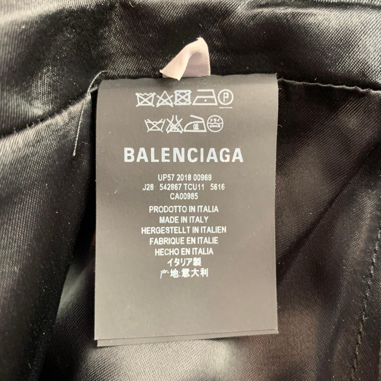 BALENCIAGA FW 2018 Size 4 Yellow and Pink Check Print Wool / Viscose ...