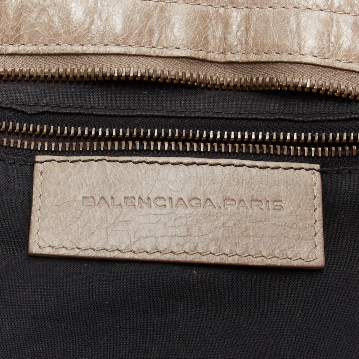 BALENCIAGA Galet City studded leather motorcross classic shoulder crossbody bag 6