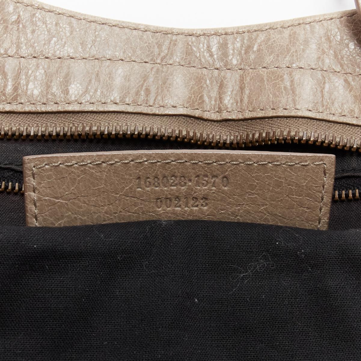 BALENCIAGA Galet City studded leather motorcross classic shoulder crossbody bag 7