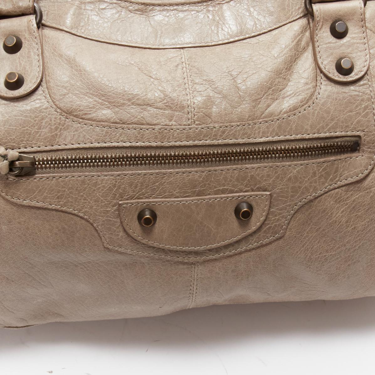 BALENCIAGA Galet City studded leather motorcross classic shoulder crossbody bag 3