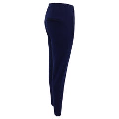 Pantaloni slim fit con lacci Balenciaga in poliestere blu navy