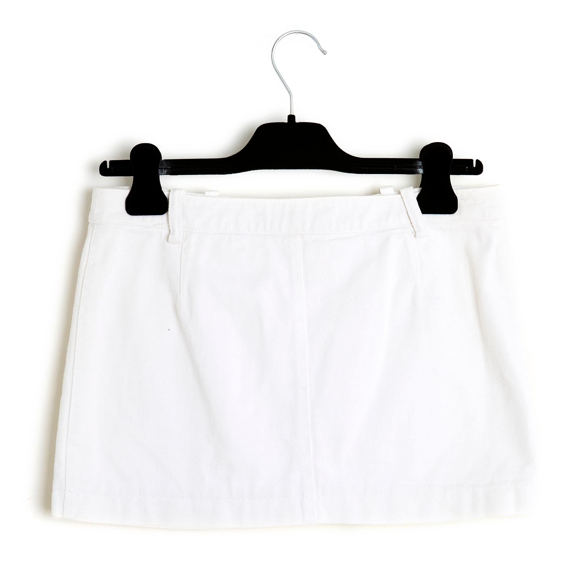 Balenciaga Ghesquière FR36 Mini Jupe US6 White Cotton Mini skirt For Sale 1