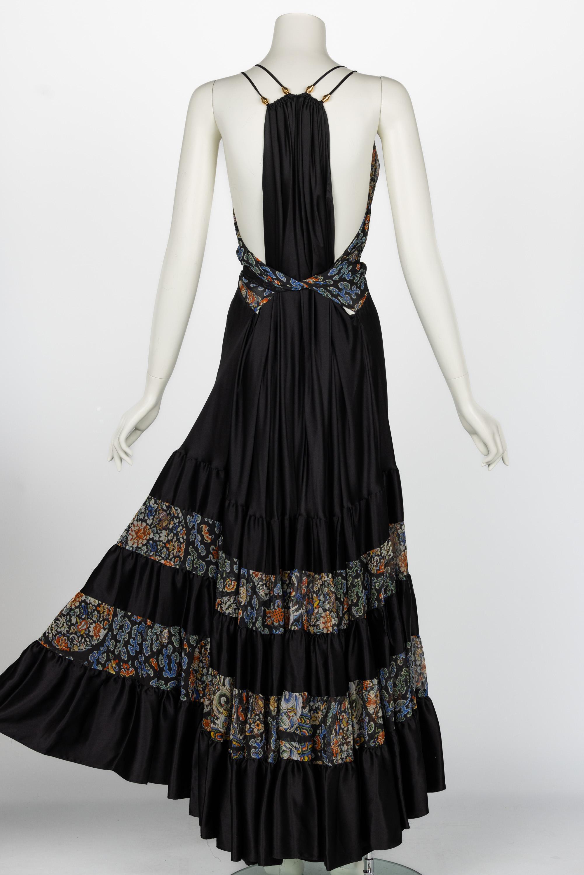 Balenciaga Ghesquière Pre-Fall 2007 Silk Maxi Dress In Excellent Condition For Sale In Boca Raton, FL