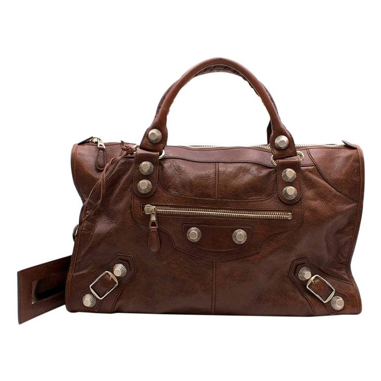 Balenciaga 12 Gold City XL Bag in Brown 45cm at 1stDibs | balenciaga bag brown, brown bag, balenciaga brown bag