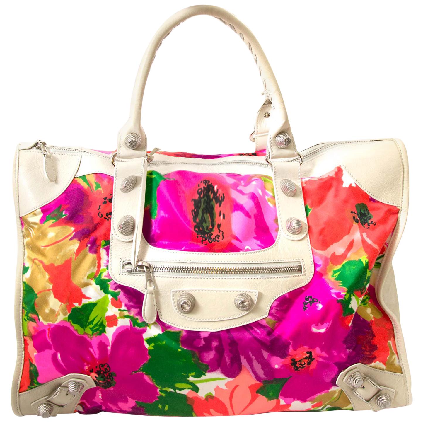 Balenciaga Giant 21 Flower Weekender Bag For Sale
