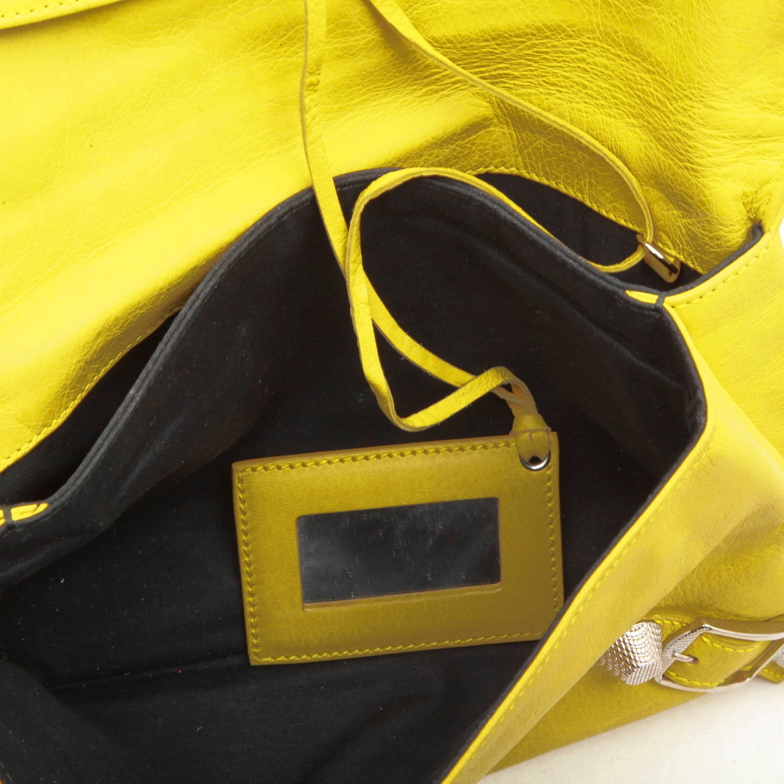 BALENCIAGA 'Giant Envelope' Clutch in Yellow Leather 3