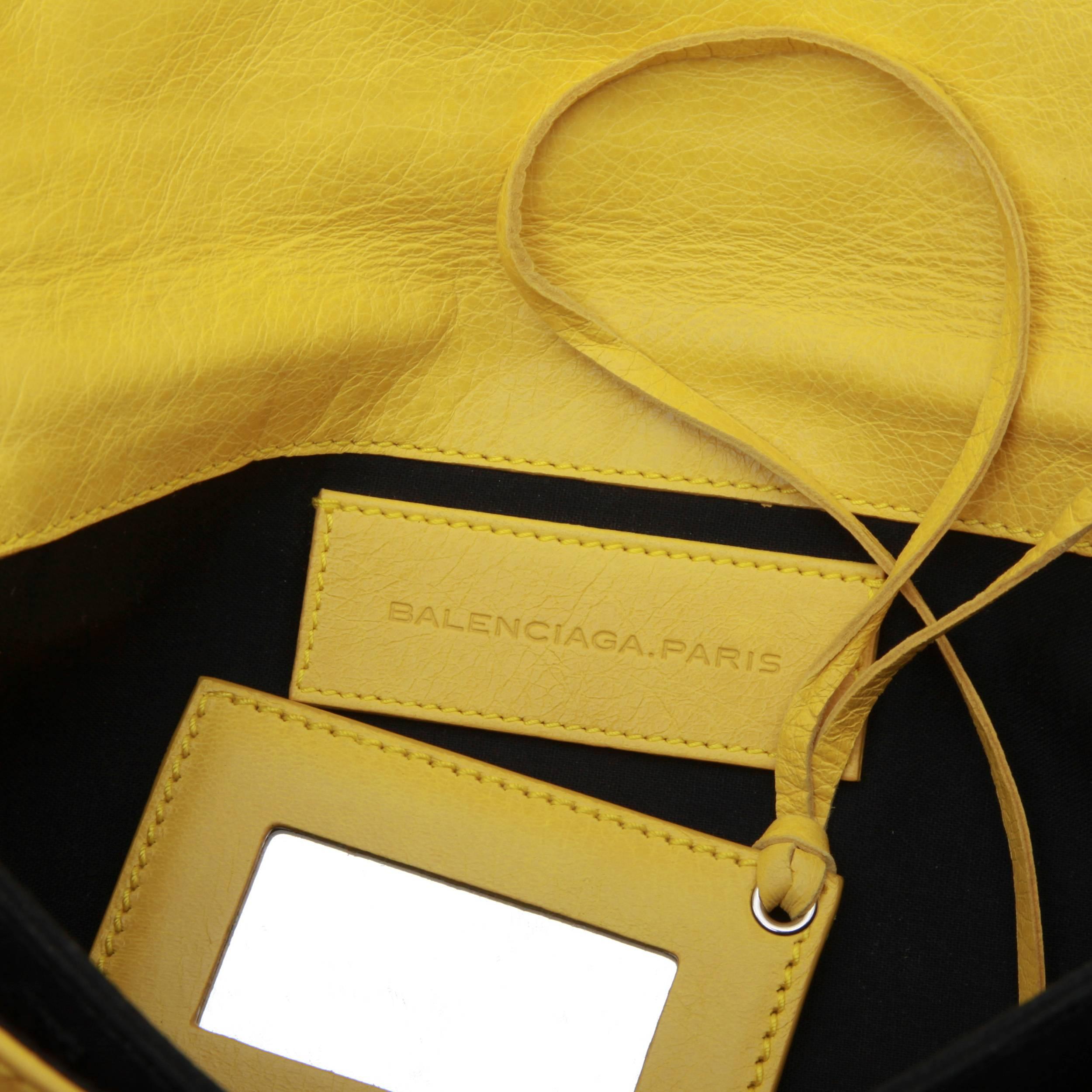 BALENCIAGA 'Giant Envelope' Clutch in Yellow Leather For Sale at ...