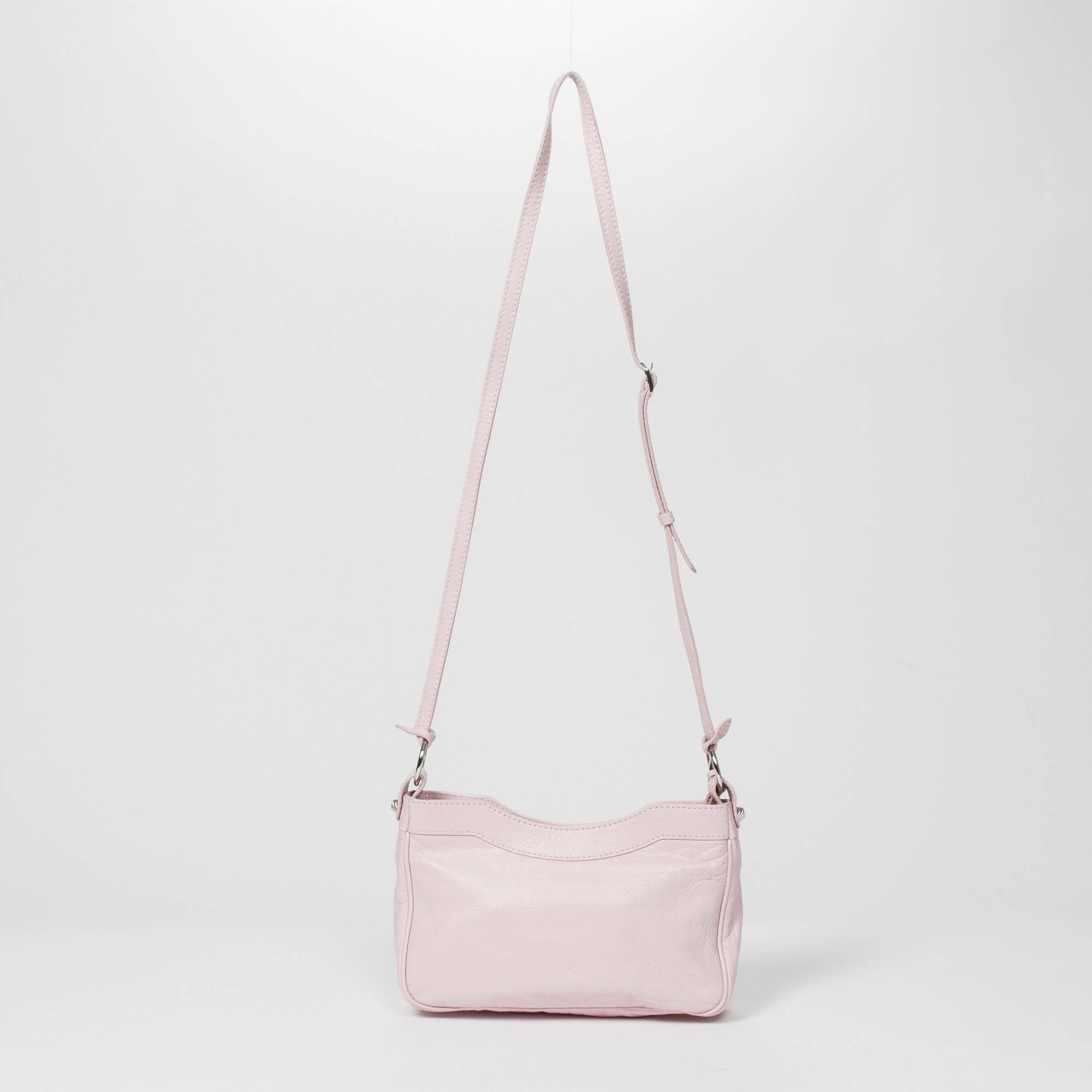 Balenciaga Giant Hip in Light Pink calf leather In Excellent Condition In Dublin, IE