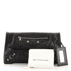 Balenciaga Giant Studs Envelope Clutch Leather