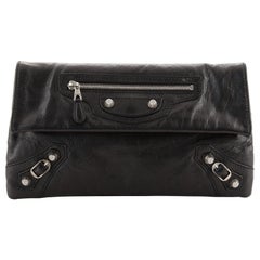 Balenciaga Giant Studs Envelope Clutch Leather